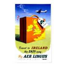 Ireland Vintage Travel Poster restauriert