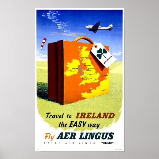 Ireland Vintage Travel Poster restauriert (Vorne)