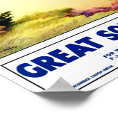 Ireland Vintage Travel Poster restauriert (Ecke)