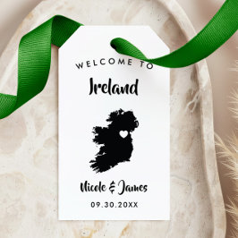 Ireland Wedding Welcome Bag Tag Tag, Großbritannie Geschenkanhänger