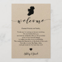Ireland Wedding Welcome Letter & Itinerary Card