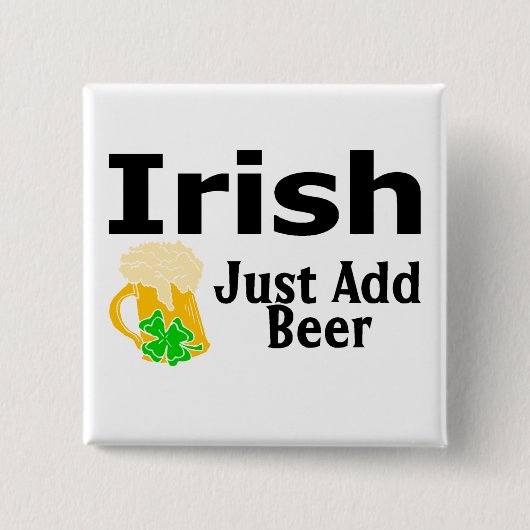 Iren addieren gerade Bier Button (Vorderseite)