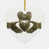 Iren Claddagh Weihnachtsverzierung Keramik Ornament (Vorne)