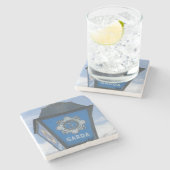 Iren Garda Lampe, Irland-Untersetzer. Irische Steinuntersetzer (Seitenansicht)