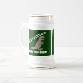 Iren I konnten dieses Bier, lustiges T-Rex trinken Bierglas (Vorderseite Links)