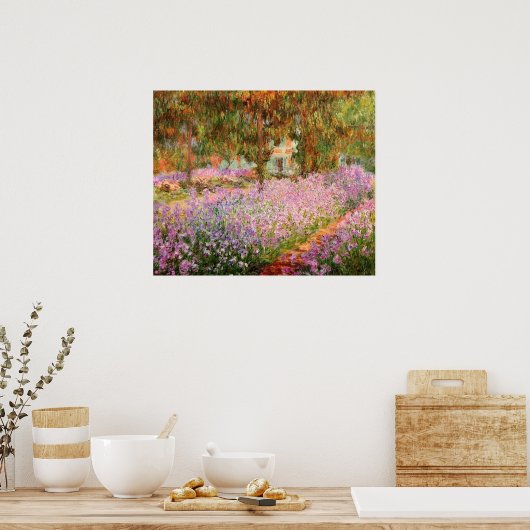 Iren im Garten von Monet Poster (Küche)