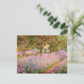 Iren im Garten von Monet Postkarte (Stehend Vorderseite)