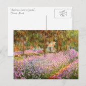 Iren im Garten von Monet Postkarte (Vorne/Hinten)