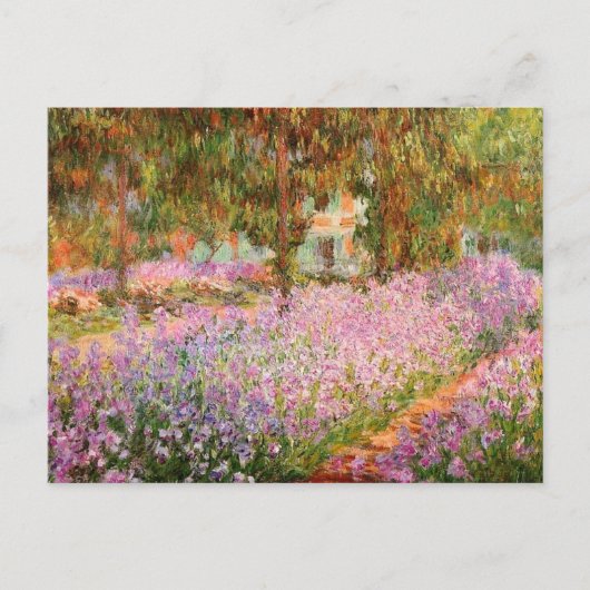 Iren im Garten von Monet Postkarte (Vorderseite)