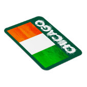 Iren in Chicago mit irischer Flagge - St. Patrick' Magnet (Rechte Seite)