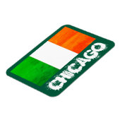 Iren in Chicago mit irischer Flagge - St. Patrick' Magnet (Linke Seite)