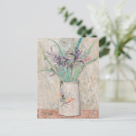 Iren in einer Vase der Weißen Blume | Tadeusz Mako Postkarte (Stehend Vorderseite)