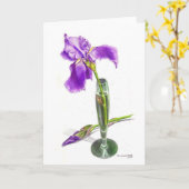 Iren in farbigen Bleistiften Karte (Gelbe Blume)