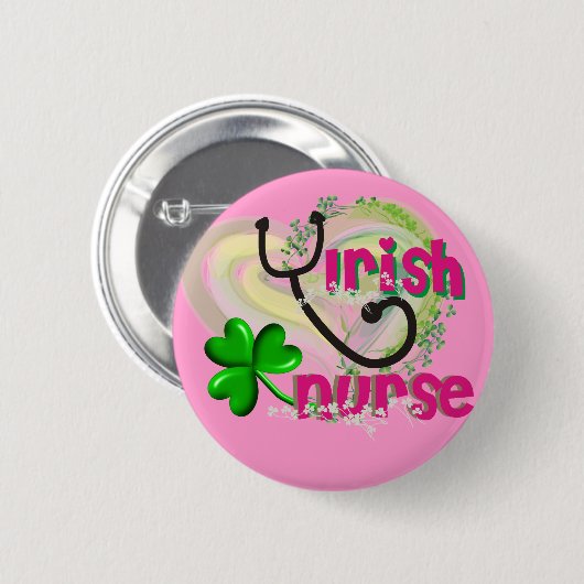 Iren pflegen künstlerische Herz-Geschenke Button (Vorne & Hinten)