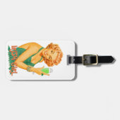 IREN-REISE-UMBAU, IRISCHES MÄDCHEN+ GRÜNER GEPÄCKANHÄNGER (Vorderseite horizontal)