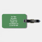 IREN-REISE-UMBAU, IRISCHES MÄDCHEN+ GRÜNER GEPÄCKANHÄNGER (Rückseite horizontal)