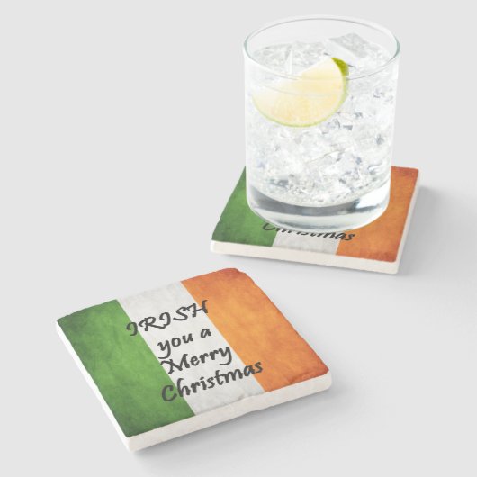 Iren Sie frohen Weihnachten, Steinuntersetzer (Seitenansicht)