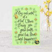 Iren Sie viel Glück - Gruß-Karte Karte (Gelbe Blume)