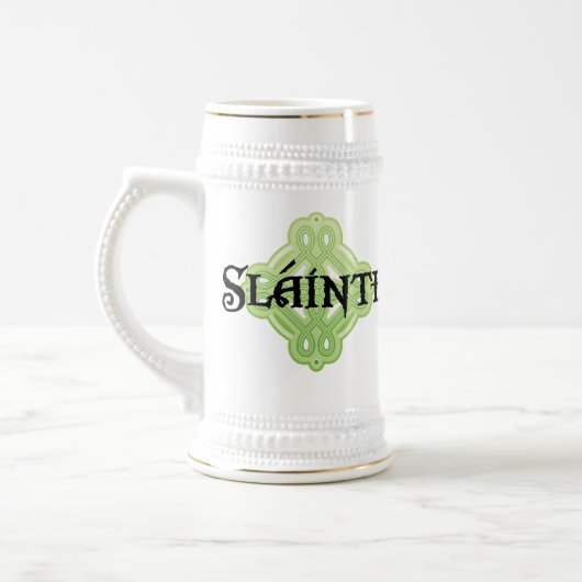Iren-Slainte Bier Stein Bierglas (Links)