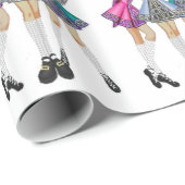 Iren-Tanz-Packpapier Geschenkpapier (Rolleneckpunkt)