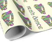Iren-Tanz-Regenbogen-Farbharfe von Irland Giftwrap Geschenkpapier (Rolleneckpunkt)