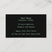 Iren-Tanz - Visitenkarteschablone Visitenkarte (Rückseite)