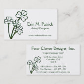 Iren vier Kleeblatt-Pflanzen-Geschäfts-Karten Visitenkarte (Vorne/Hinten)