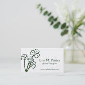 Iren vier Kleeblatt-Pflanzen-Geschäfts-Karten Visitenkarte (Stehend Vorderseite)