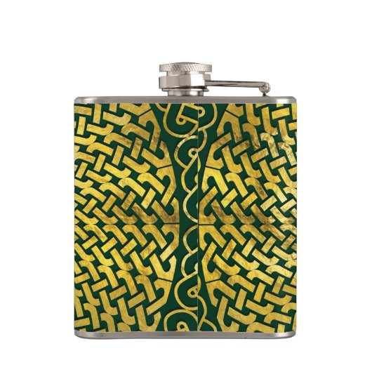 Iren vierblättriges Kleeblatt mit keltischem Flachmann (Rückseite)