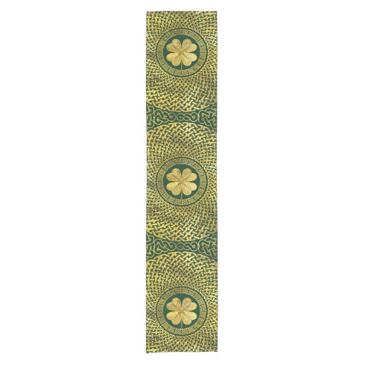 Iren vierblättriges Kleeblatt mit keltischem Kurzer Tischläufer (Vorderseite)