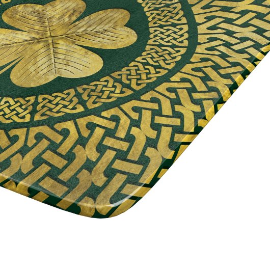 Iren vierblättriges Kleeblatt mit keltischem Schneidebrett (Ecke)