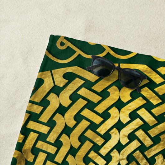 Iren vierblättriges Kleeblatt mit keltischem Strandtuch (Beispiel)