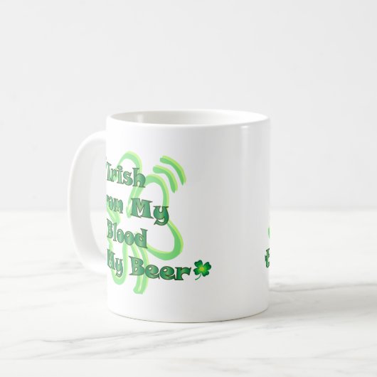 Iren von Blut zu Bier Kaffeetasse (Vorderseite Links)