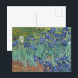 Iren von Van Gogh Postkarte<br><div class="desc">Van Gogh’s Ire (1889) ist eine lebendige Feier der Natur,  gemalt mit wirbelnden Pinselstrichen und brillanter Blues,  während er im Asyl in Saint-Rémy war.</div>