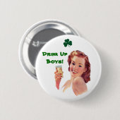 Iren Wiskey Mädchen-Getränk herauf Jungen! Knopf Button (Vorne & Hinten)
