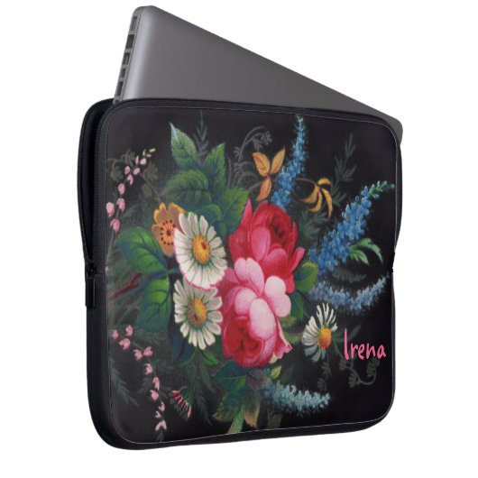 Irena Viktorianisch Bouquet Neoprene Laptop Sleeve (Vorne Rechts)