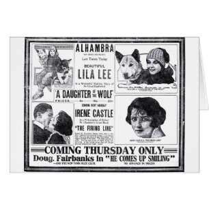 Irene Castle Lila Lee 1919 Vintager Film und Karte