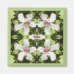 IRENE ~ EASTER ~ Blume im weißen Hibiskus ~ Magnet