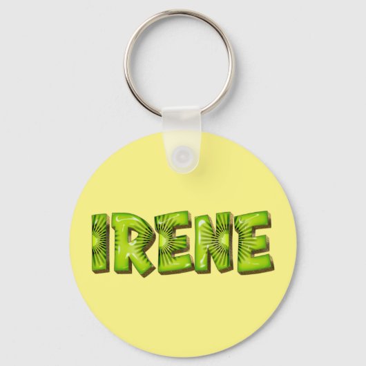Irene Name Kiwi Design Schlüsselanhänger (Vorderseite)