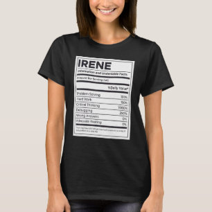 Irene Nutrition Information Problem lösen T-Shirt