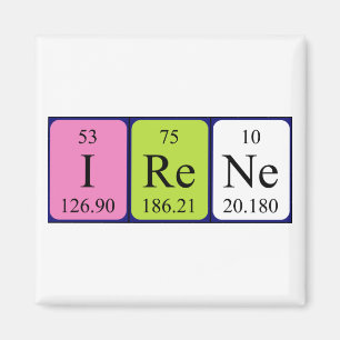 Irene-Periodensystemnamenmagnet Magnet