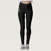 Irene white gold Handwriting Hose Leggings (Vorderseite)