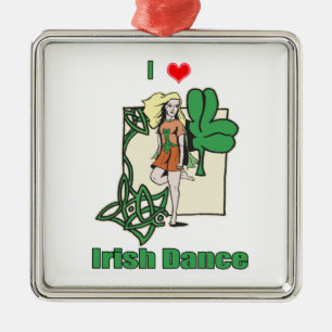 Irentanzherz Silbernes Ornament
