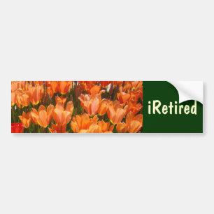 iRetired Autoaufkleber Ruhestands-Tulpe-Blumen