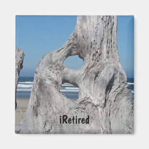 iRetired Magnete Ruhestand Ozean Meer Strände Holz Magnet