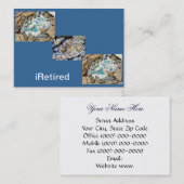 iRetired Visitenkarte-blauer Strand-Ruhestand Visitenkarte (Vorne/Hinten)