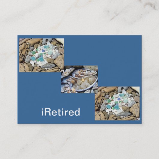 iRetired Visitenkarte-blauer Strand-Ruhestand Visitenkarte (Vorderseite)