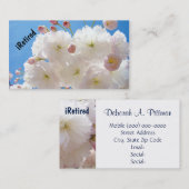 iRetired Visitenkarte-persönlicher Ruhestand mit Visitenkarte (Vorne/Hinten)