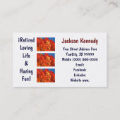 iRetired Visitenkarten, die das Leben hat Spaß Visitenkarte (Rückseite)