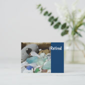 iRetired Visitenkarten Seaglass Ruhestand Visitenkarte (Stehend Vorderseite)